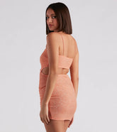 Major Shine Glitter Knit Mini Dress